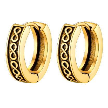 Boucles d’oreilles Infini en Acier Inoxydable pour Homme