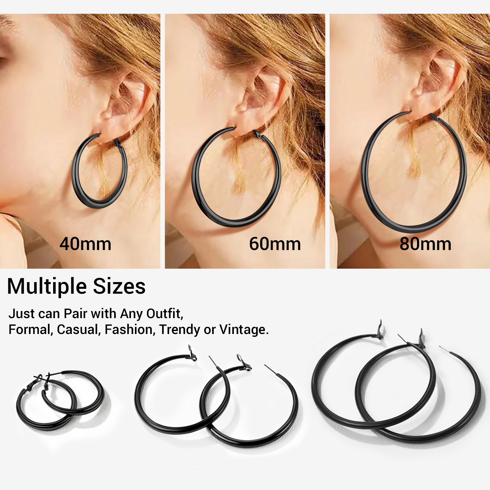 Créoles Minimalistes en Acier Inoxydable pour Femmes