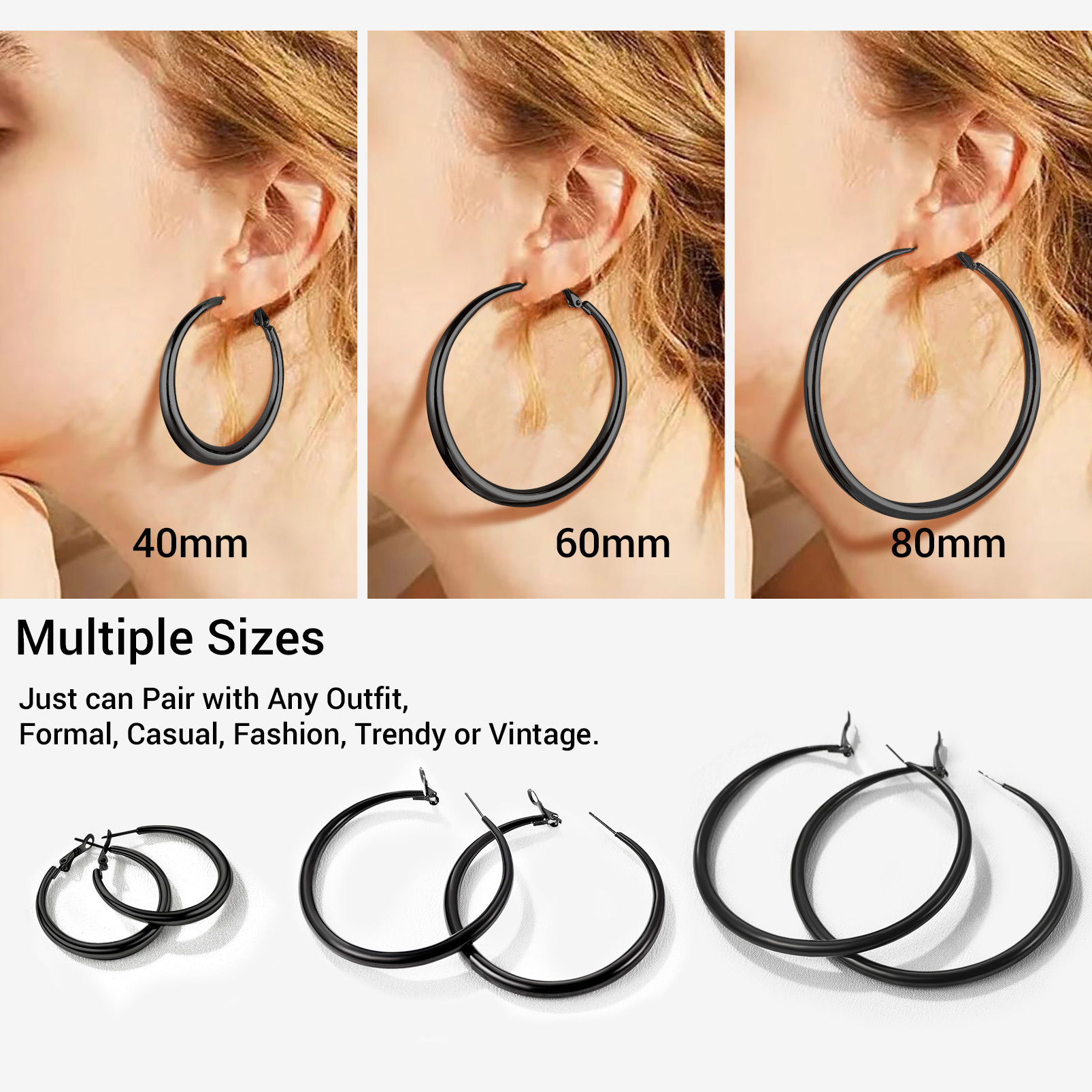 Créoles Minimalistes en Acier Inoxydable pour Femmes