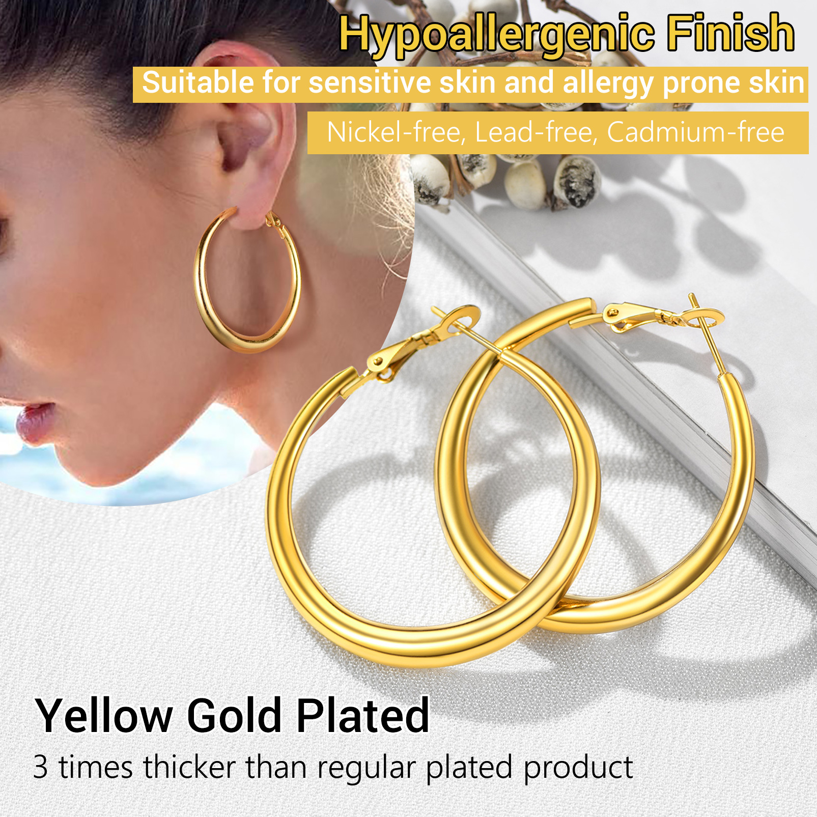 Créoles en Acier Inoxydable pour Femmes