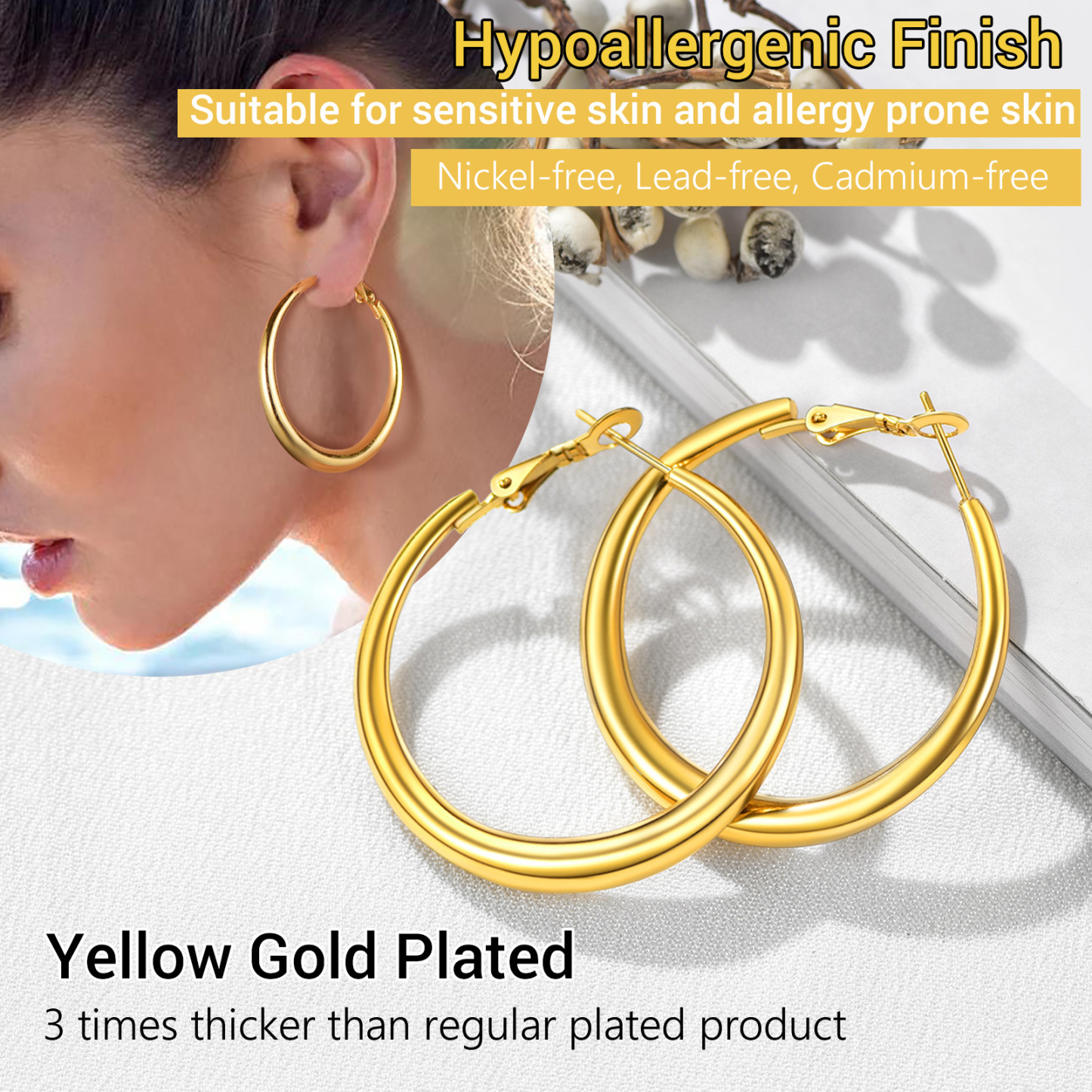 Créoles en Acier Inoxydable pour Femmes