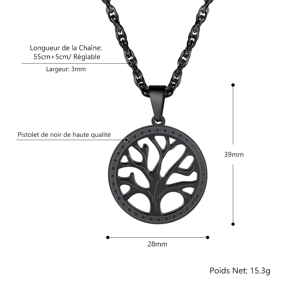 Collier Arbre de Vie Nature Spirituelle pour Famille Taille