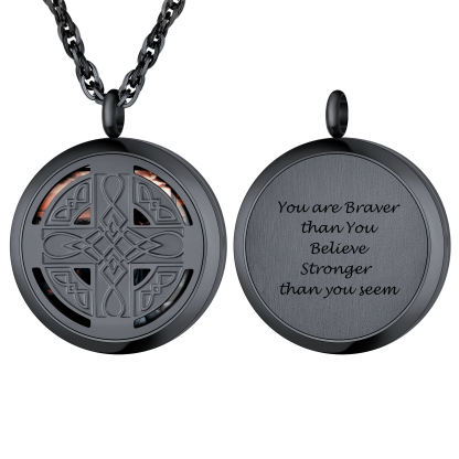 Collier Médaillon Personnalisé avec Photo Gravée Noir