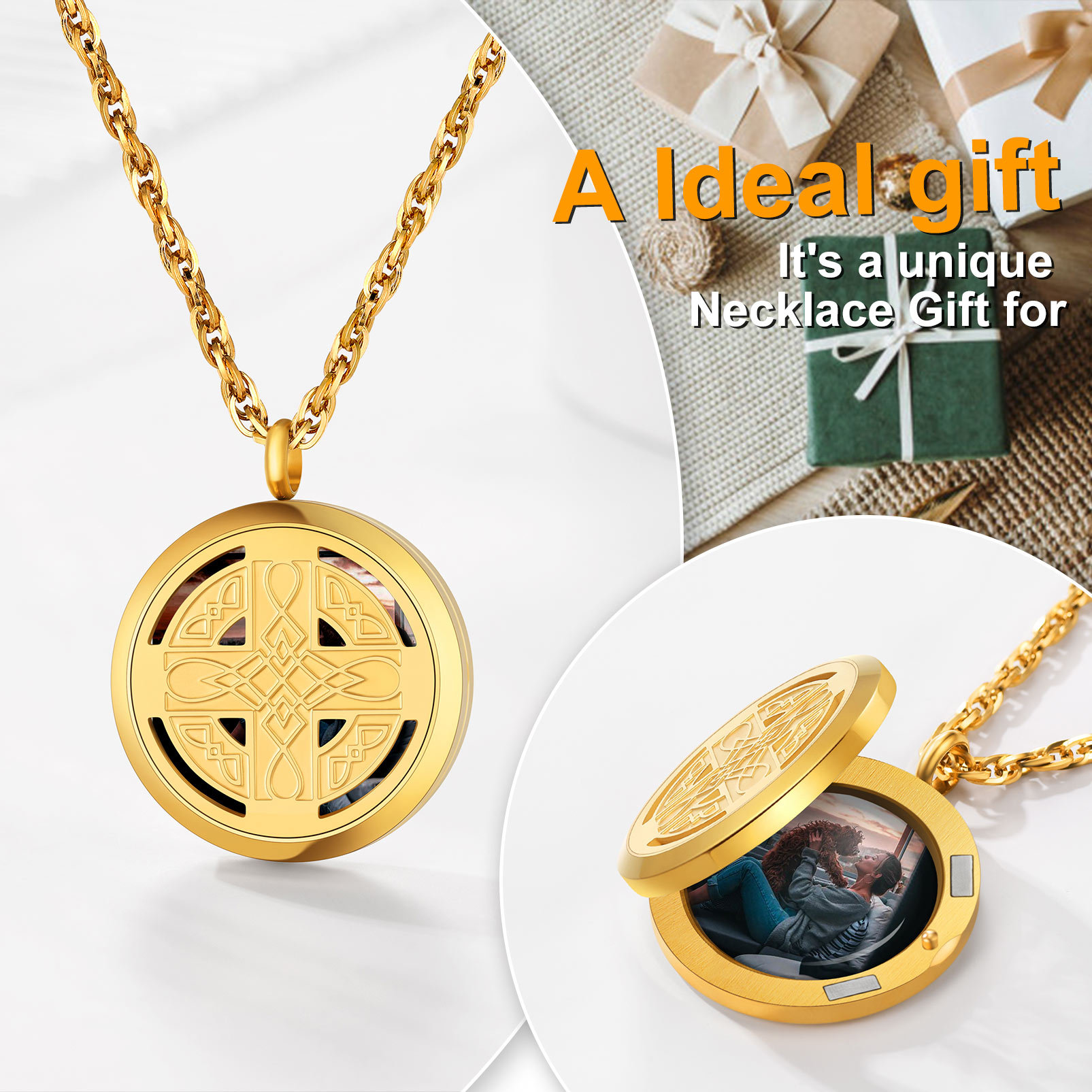 Collier Médaillon Personnalisé avec Photo Gravée Cadeau