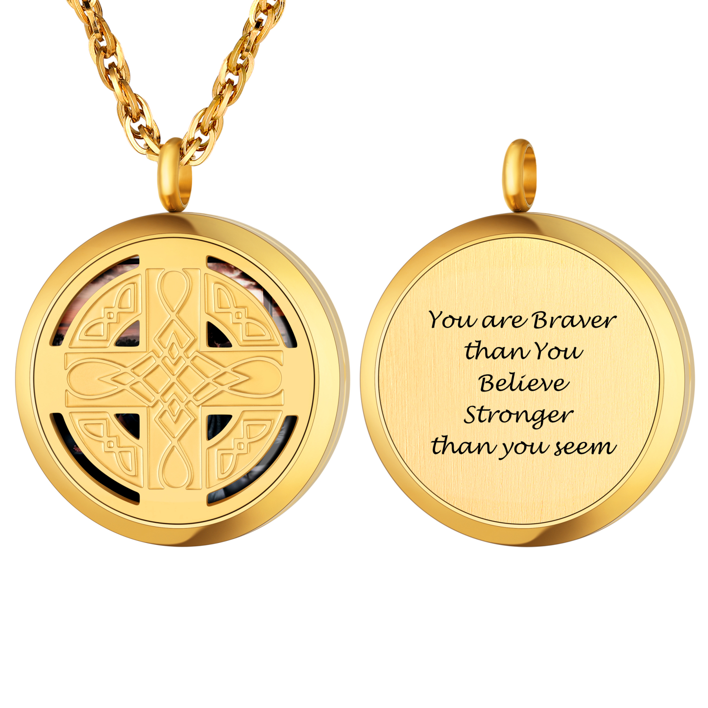 Collier Médaillon Personnalisé avec Photo Or