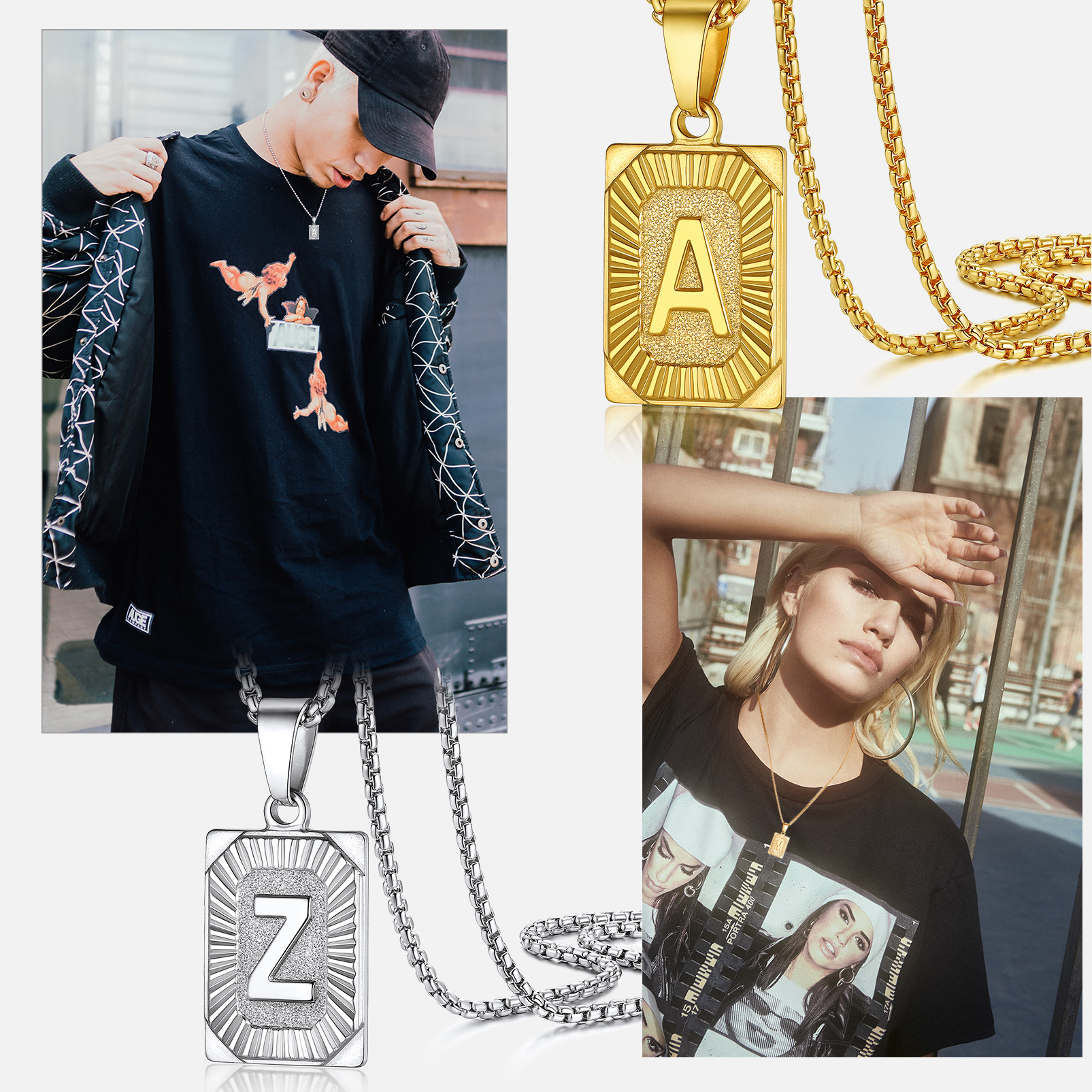  Pendentif Médaille Gravée personnalisée pour Homme