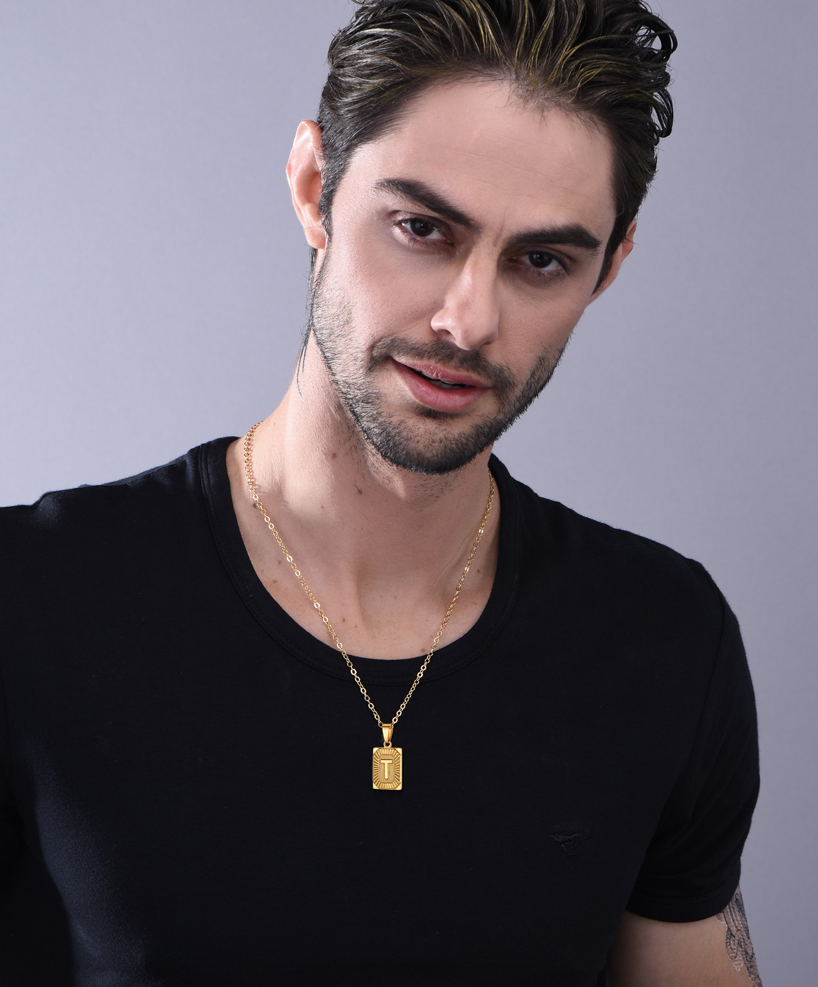 Collier avec Pendentif Médaille personnalisée pour Homme