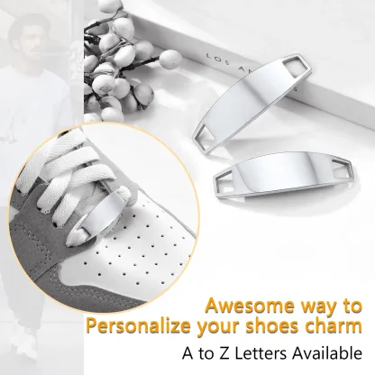 Plaques d’Identité pour Lacets de Chaussures Argenté