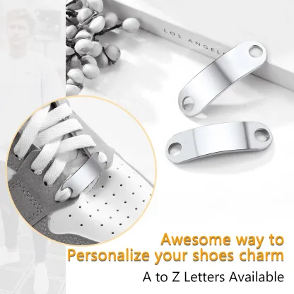 Boucles de Lacets  Gravées pour Hommes Argenté