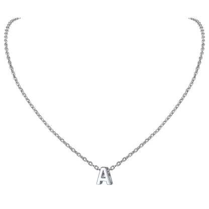 Collier Initiale A-Z en Argent Sterling 925 pour Femmes A