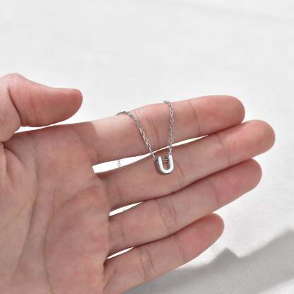 Collier Initiale A-Z en Argent Sterling 925 u