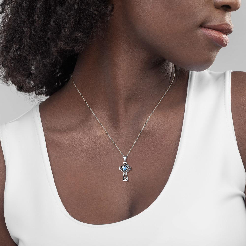Collier Croix en Argent Sterling pour Femme