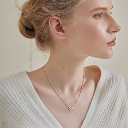 Collier Cœur avec Pierre de Naissance Modèle