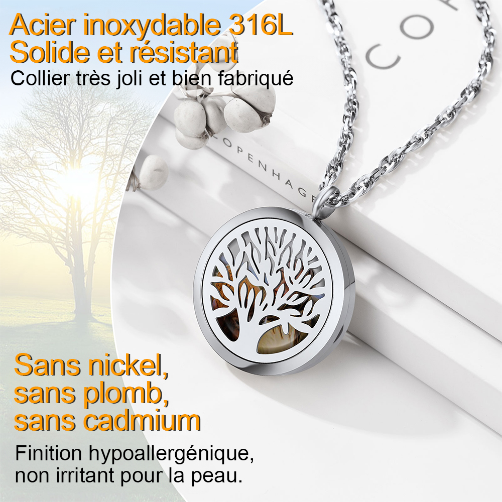 Pendentif Photo Personnalisé Médaillon Arbre de Vie