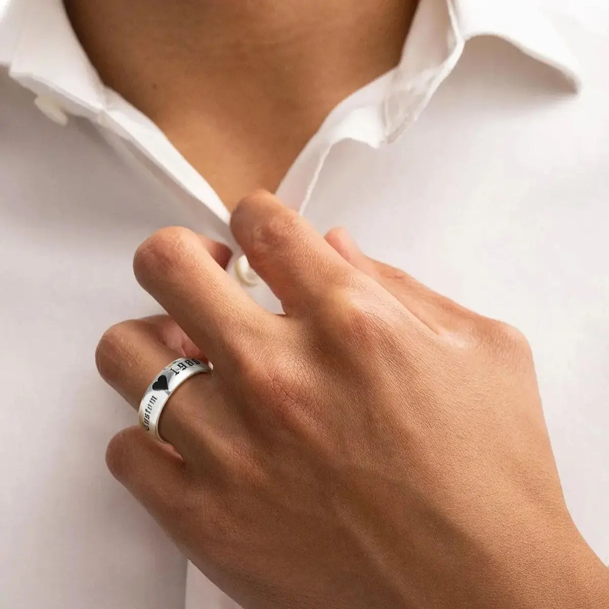 Bagues Promesse Personnalisées avec Prénom pour Couples