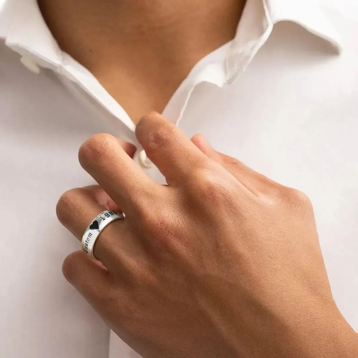 Bagues Promesse Personnalisées avec Prénom pour Couples