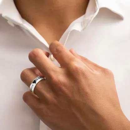 Bagues Promesse Personnalisées avec Prénom pour Couples