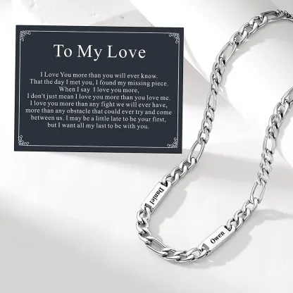 Collier Prénoms Homme Gravure Personnalisée avec carte