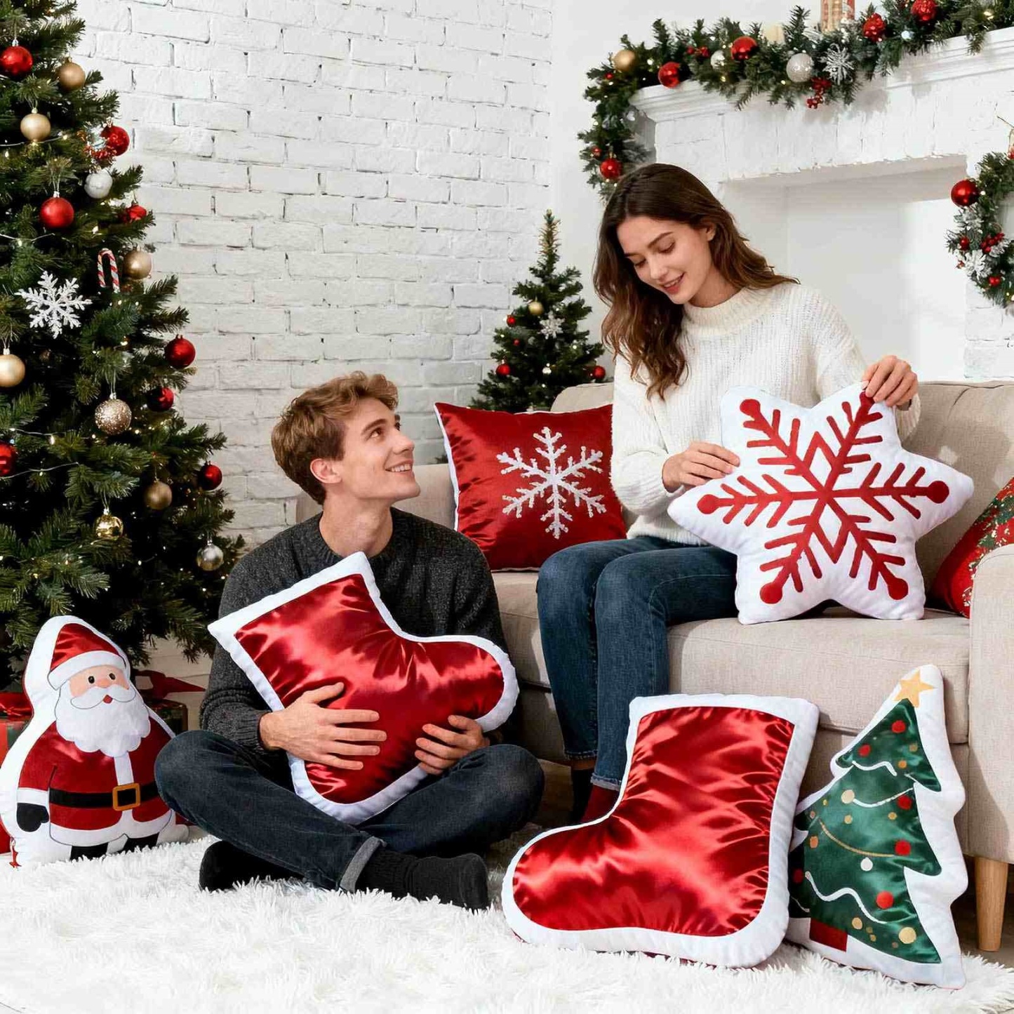 Coussin Personnalisé  cadeaux pour noel