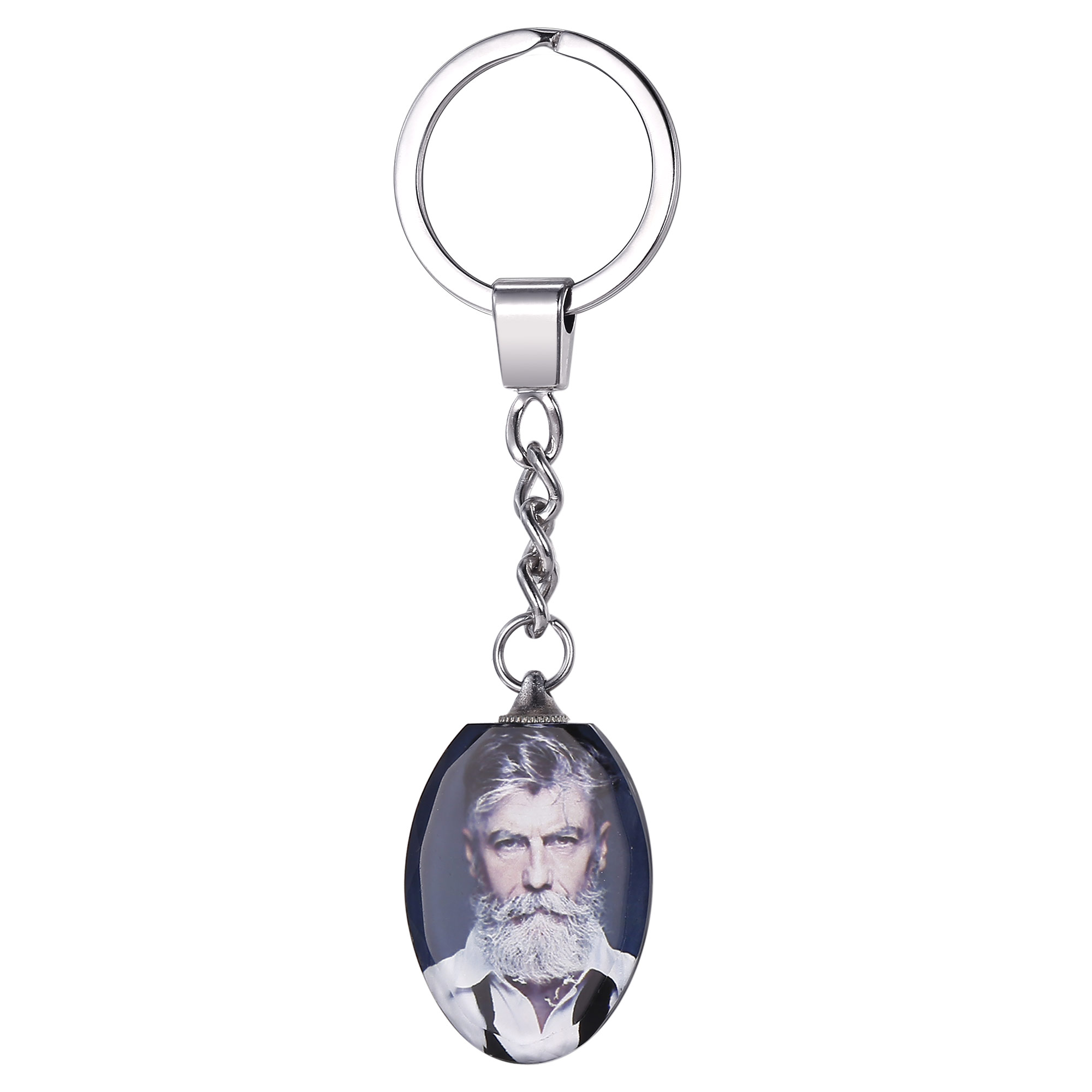 Porte Clés Personnalisé Photo en Acier Inoxydable