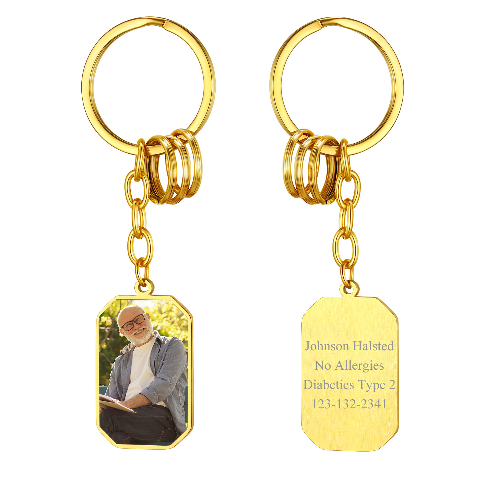 Porte-clés Personnalisable avec 2 Photos