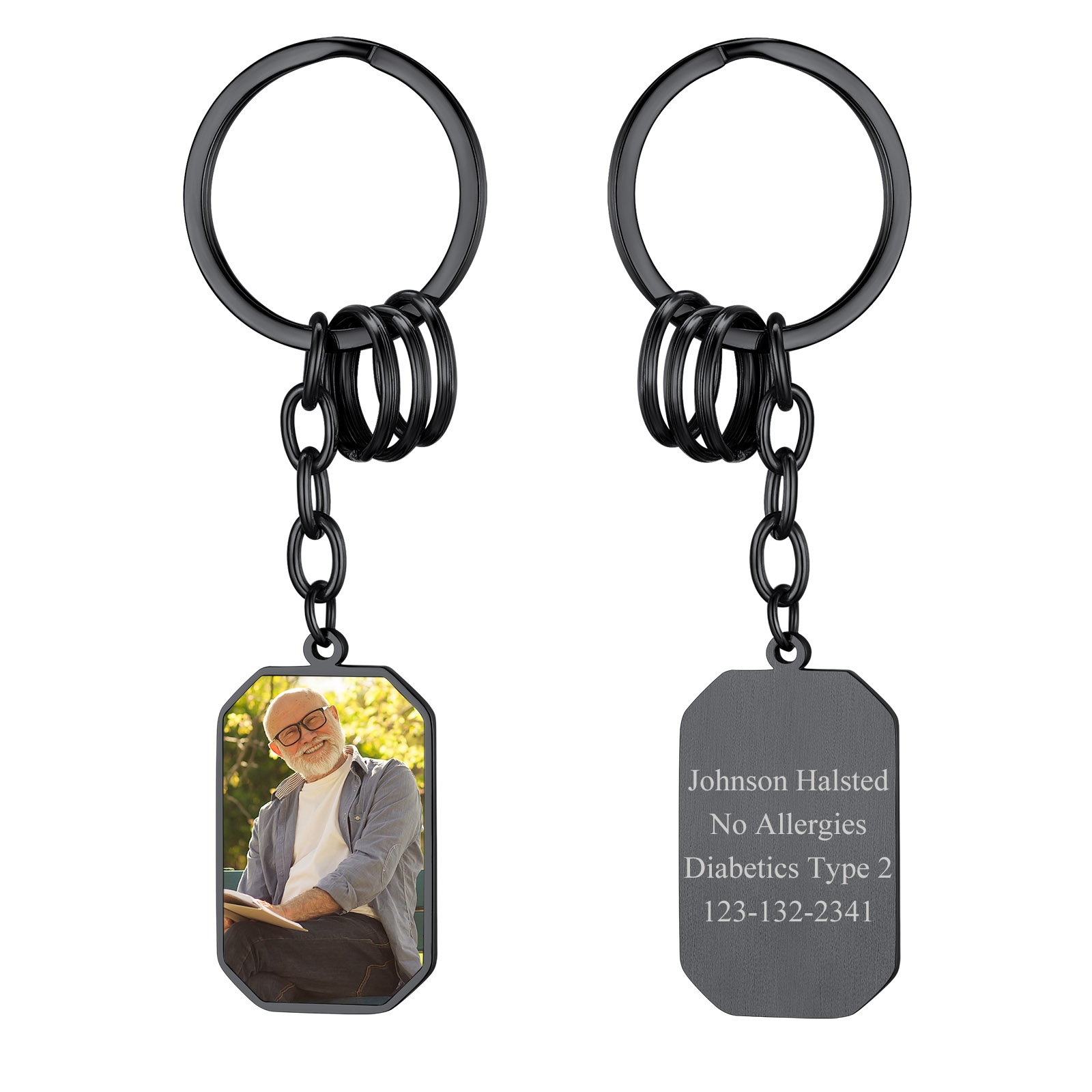 Porte-clés Personnalisable avec 2 Photos