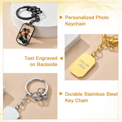 Porte-clés Personnalisable avec 2 Photos détail