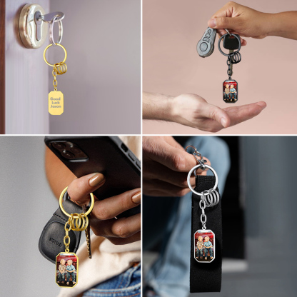 Porte-clés avec 2 Photos