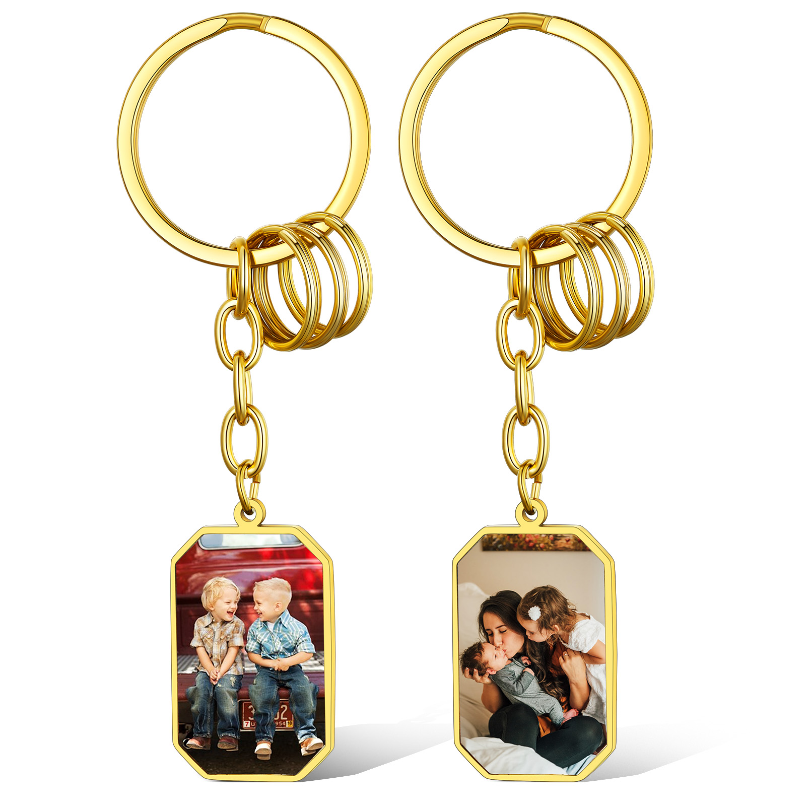 Porte-clés Personnalisable avec 2 Photos