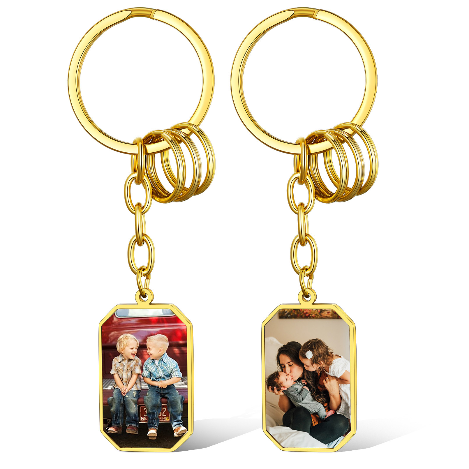 Porte-clés Personnalisable avec 2 Photos