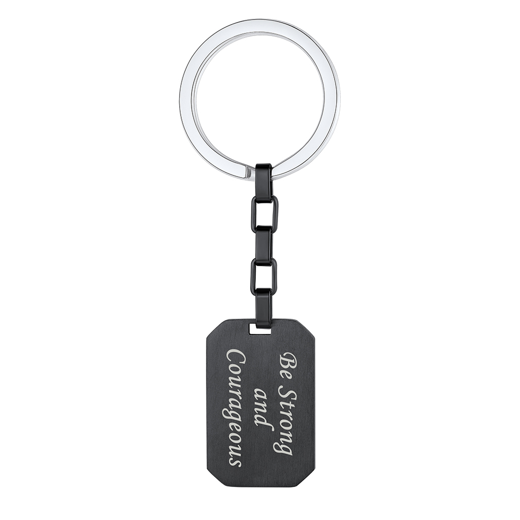 Porte-clés personnalisé gravé pour papa – Cadeau Fête des Pères Noir