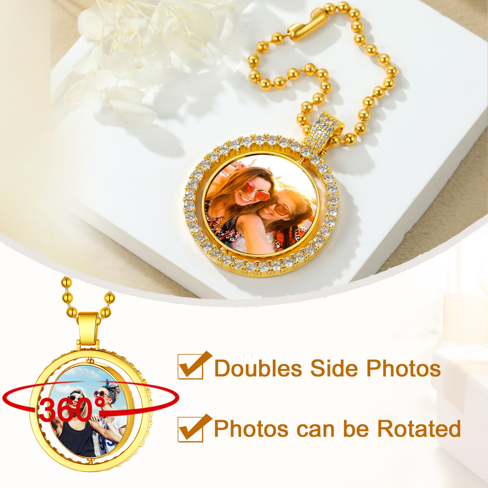 Porte-photo Voiture Double Face 