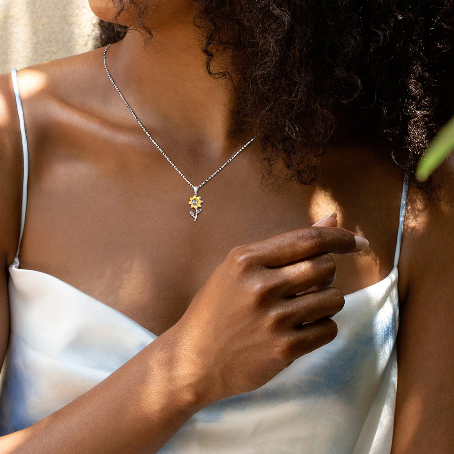 Projection Collier Photo Personnalisé pour femme