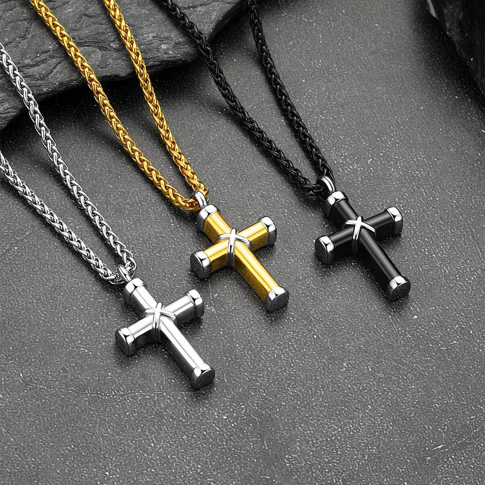 Collier Urne Croix pour Cendres 