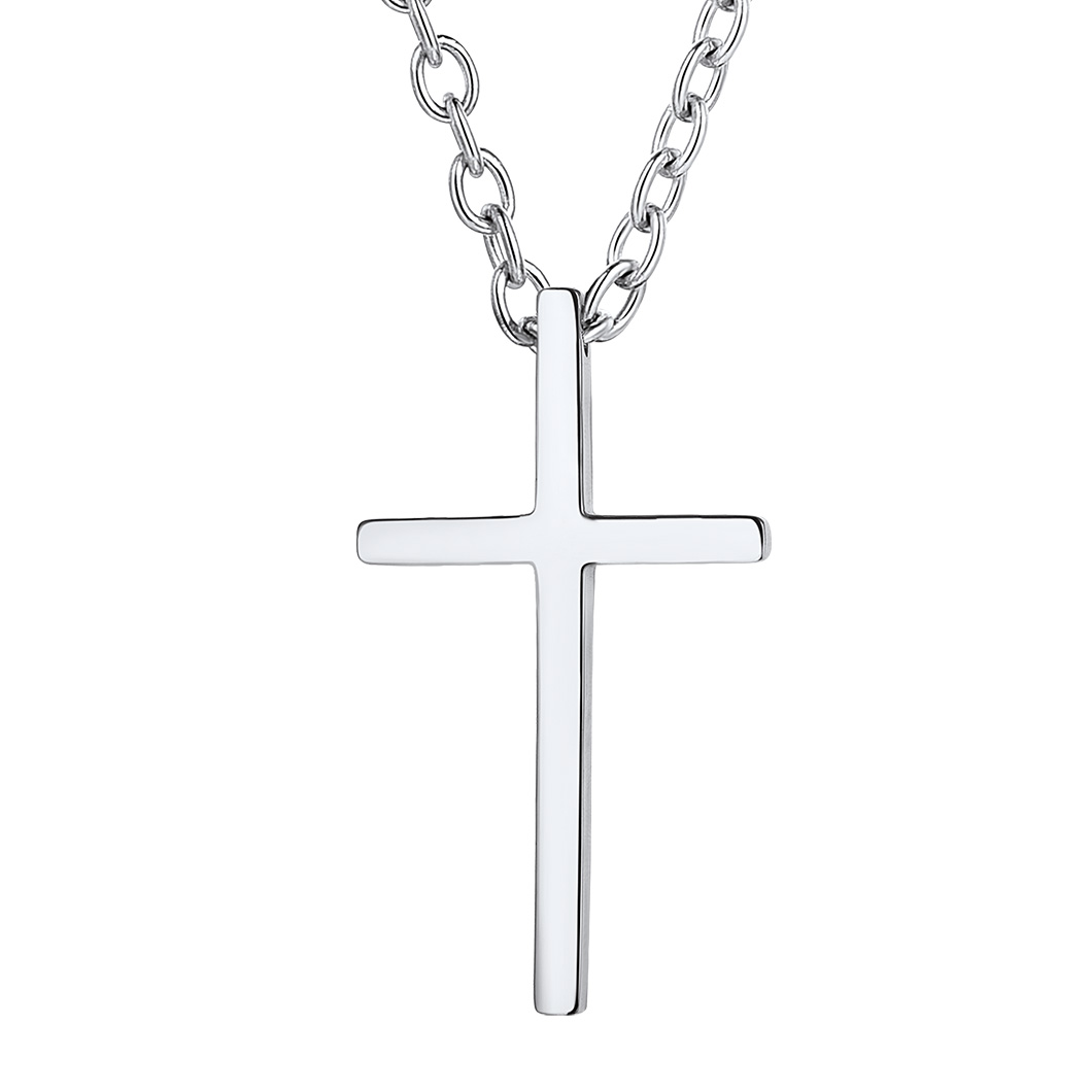 Collier Croix Classique en Acier Inoxydable Homme Femme 