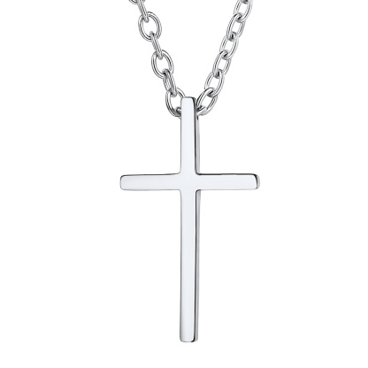 Collier Croix Classique en Acier Inoxydable Homme Femme