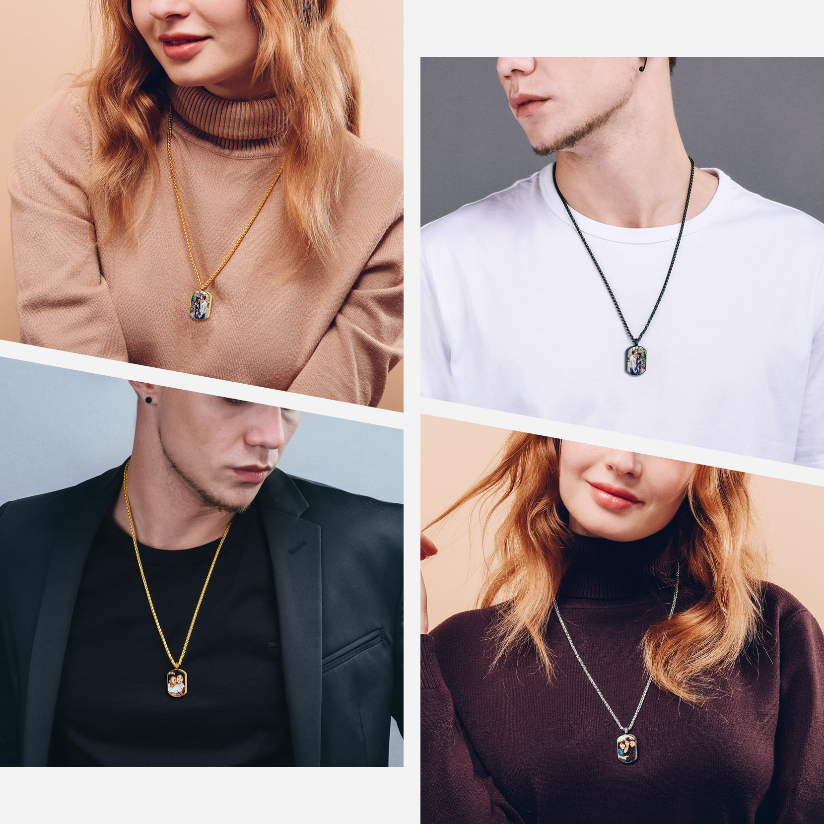 Collier Urne Personnalisé Photo pour Cendres