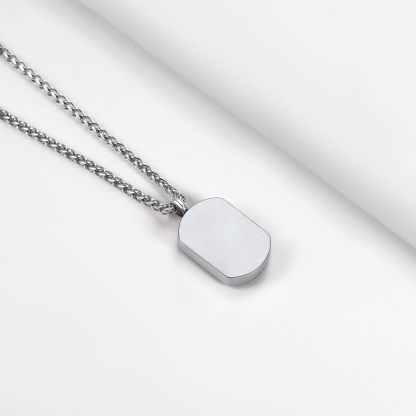 Collier Urne Personnalisé avec Gravure Photo pour Cendres Face arrière