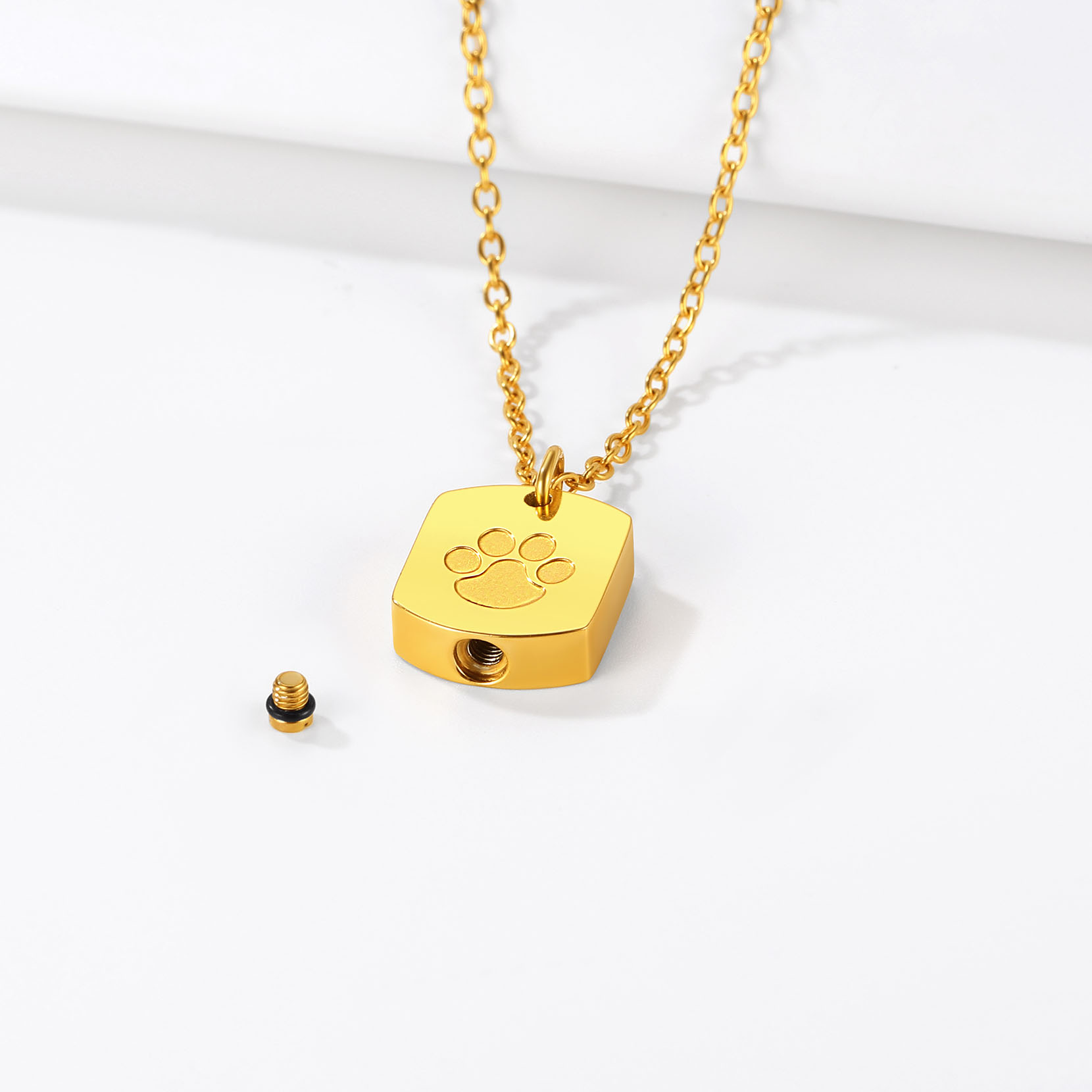 Collier Pendentif Commémoration Patte de Chien 