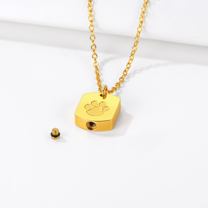 Collier Pendentif Commémoration Patte de Chien 