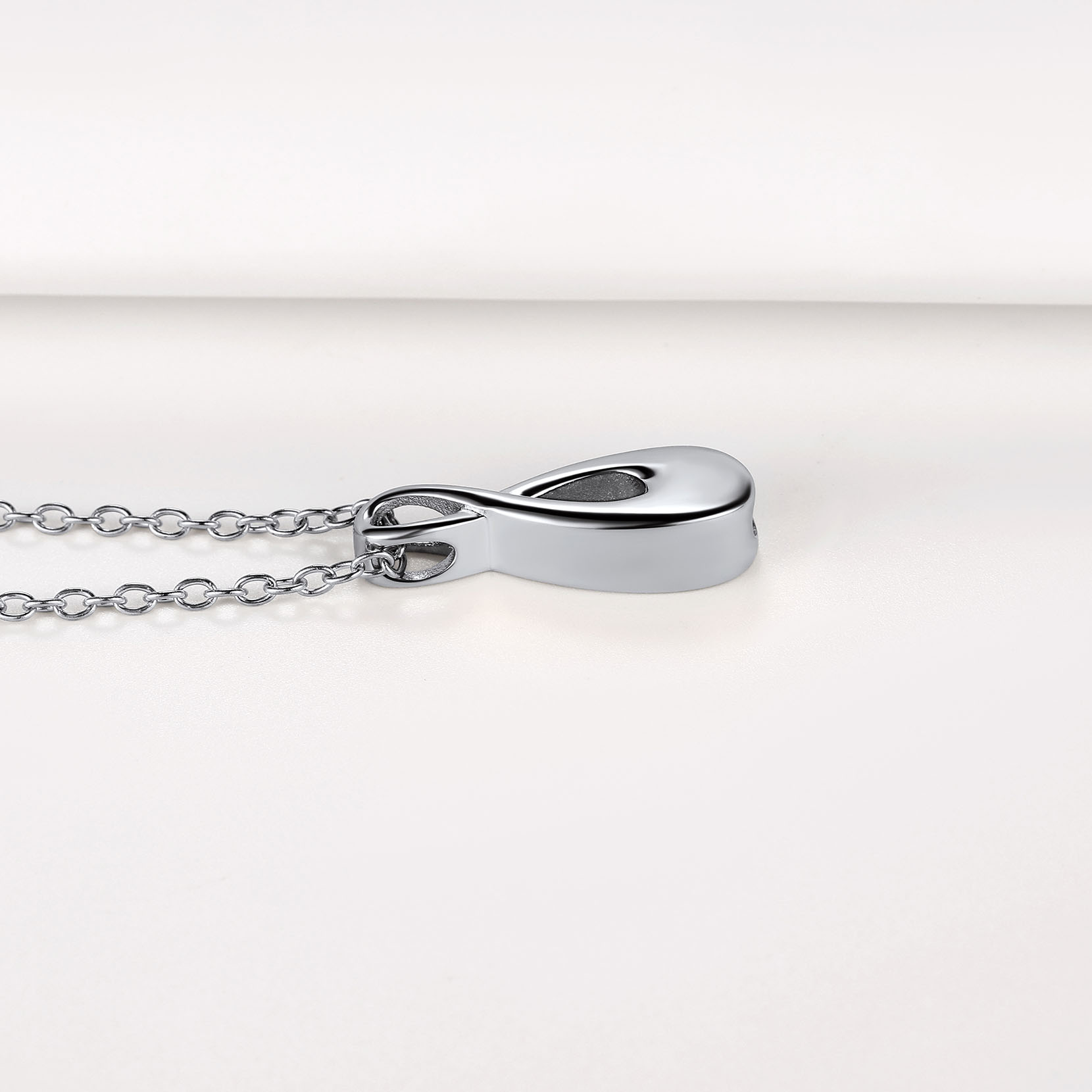 Collier Infini Personnalisé avec Gravure Argenté