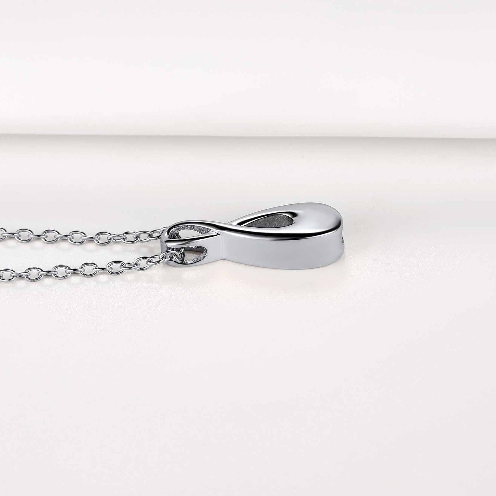 Collier Infini Personnalisé avec Gravure Argenté