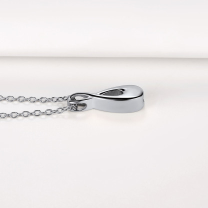 Collier Infini Personnalisé avec Gravure Argenté