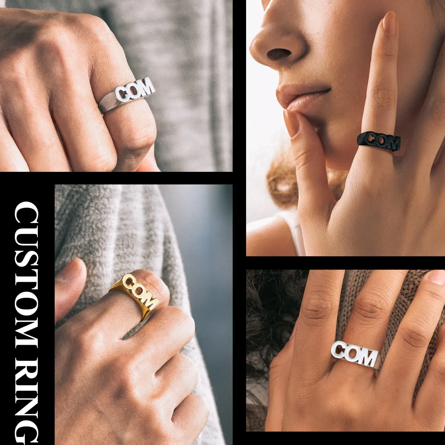 Bague Personnalisée avec Nom ou Numéro pour Femme