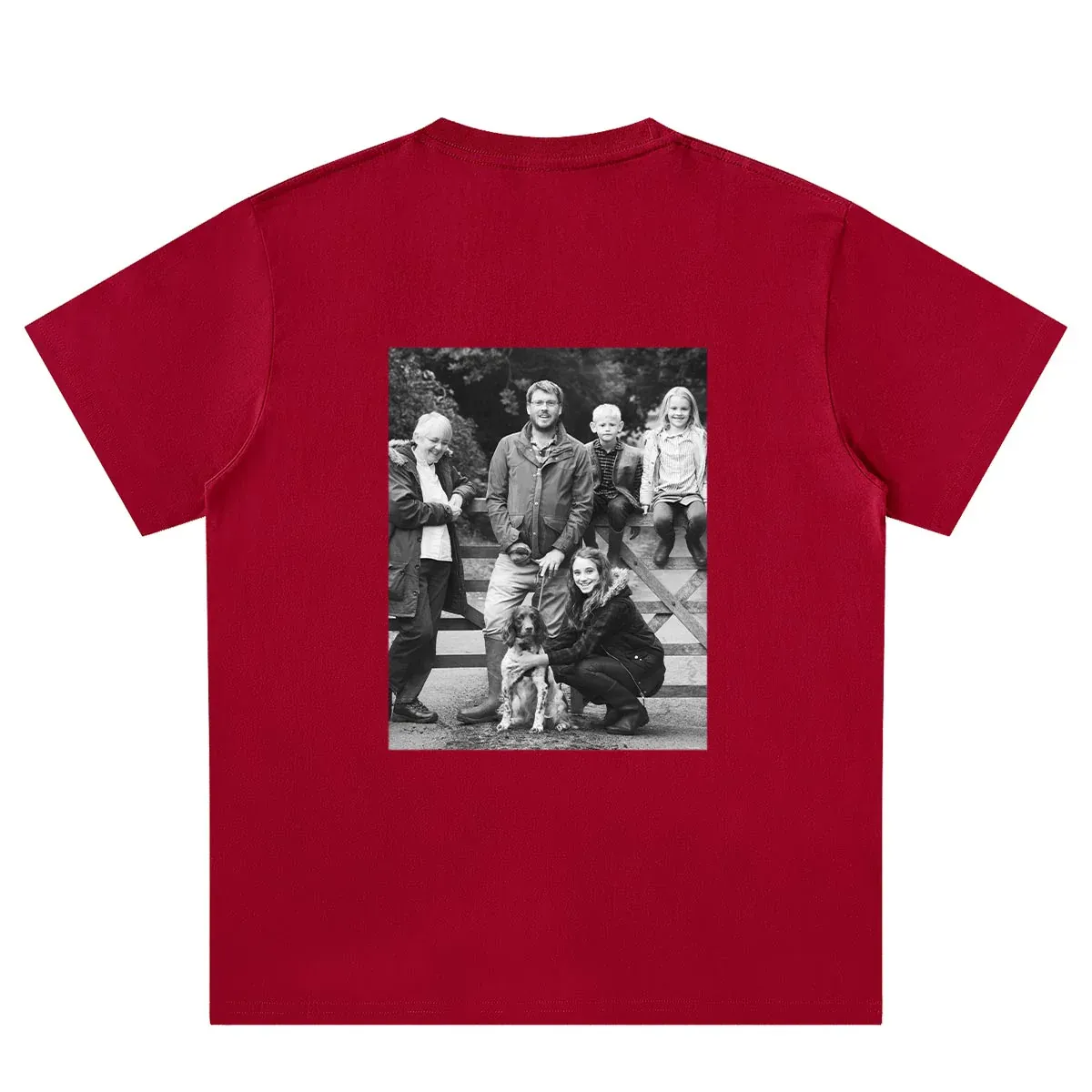 T-shirt Personnalisé avec Photo Rouge Homme 