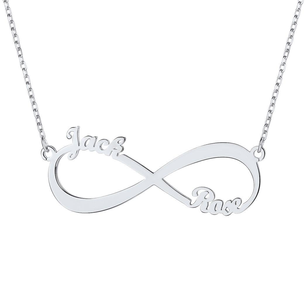 Collier Infini Personnalisé avec Prénom pour Femme Argenté