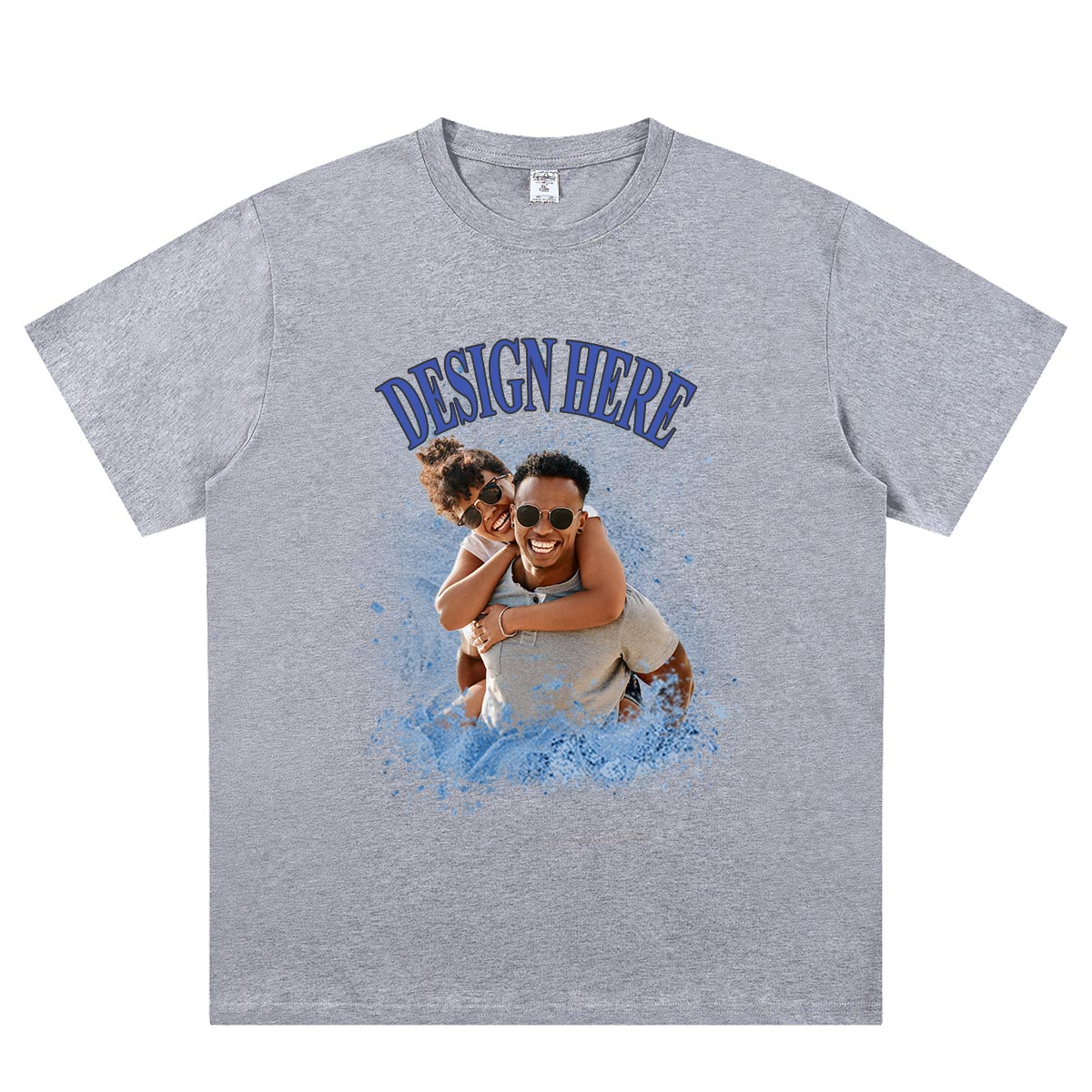 T-shirt Gris Personnalisé pour Femme et Homme