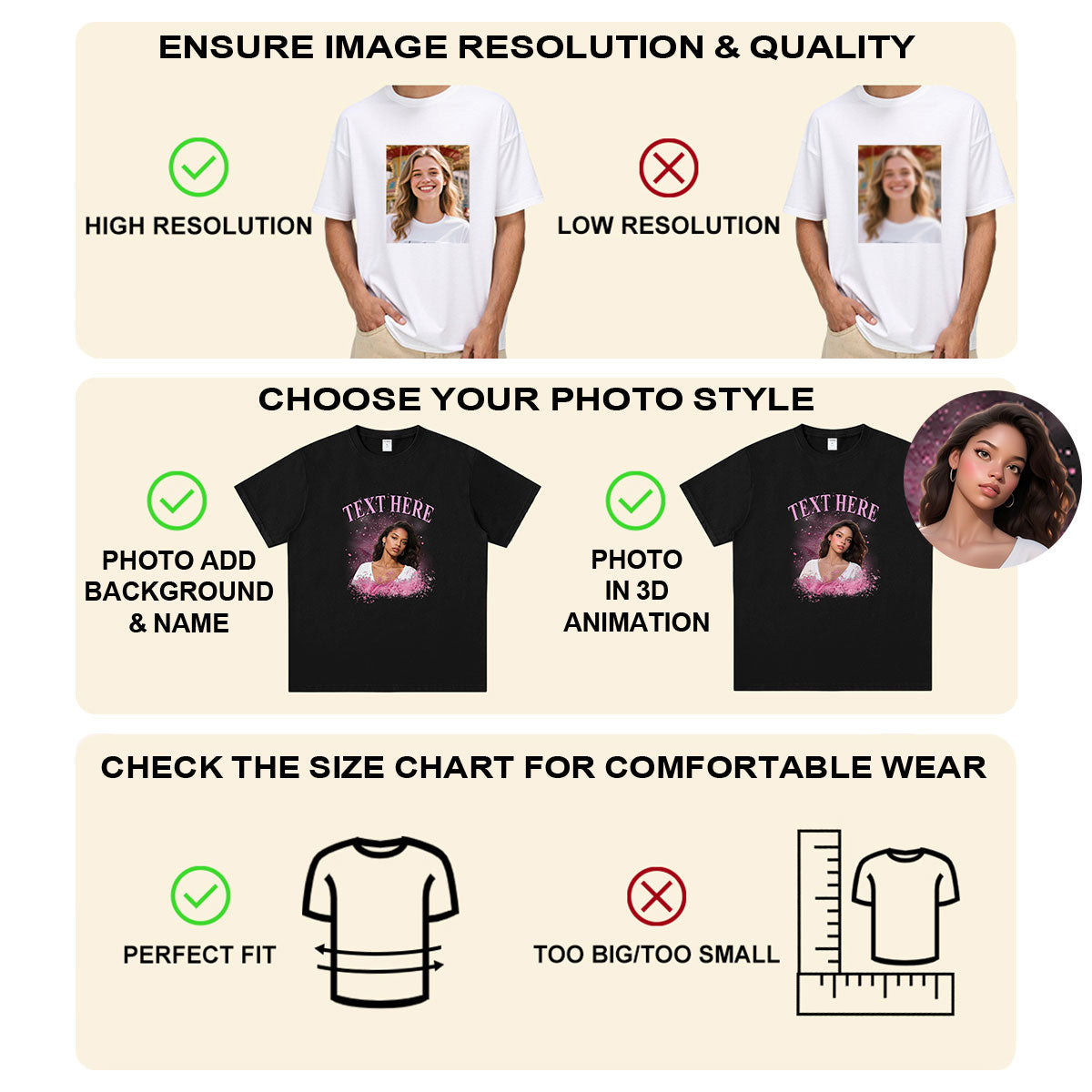 T-shirt Personnalisé pour Femme et Homme détail