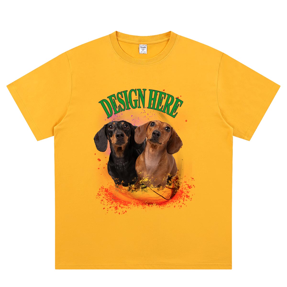 T-shirt Jaune Personnalisé pour Femme et Homme