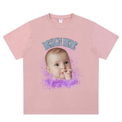 T-shirt Rose Personnalisé avec Photo et Texte